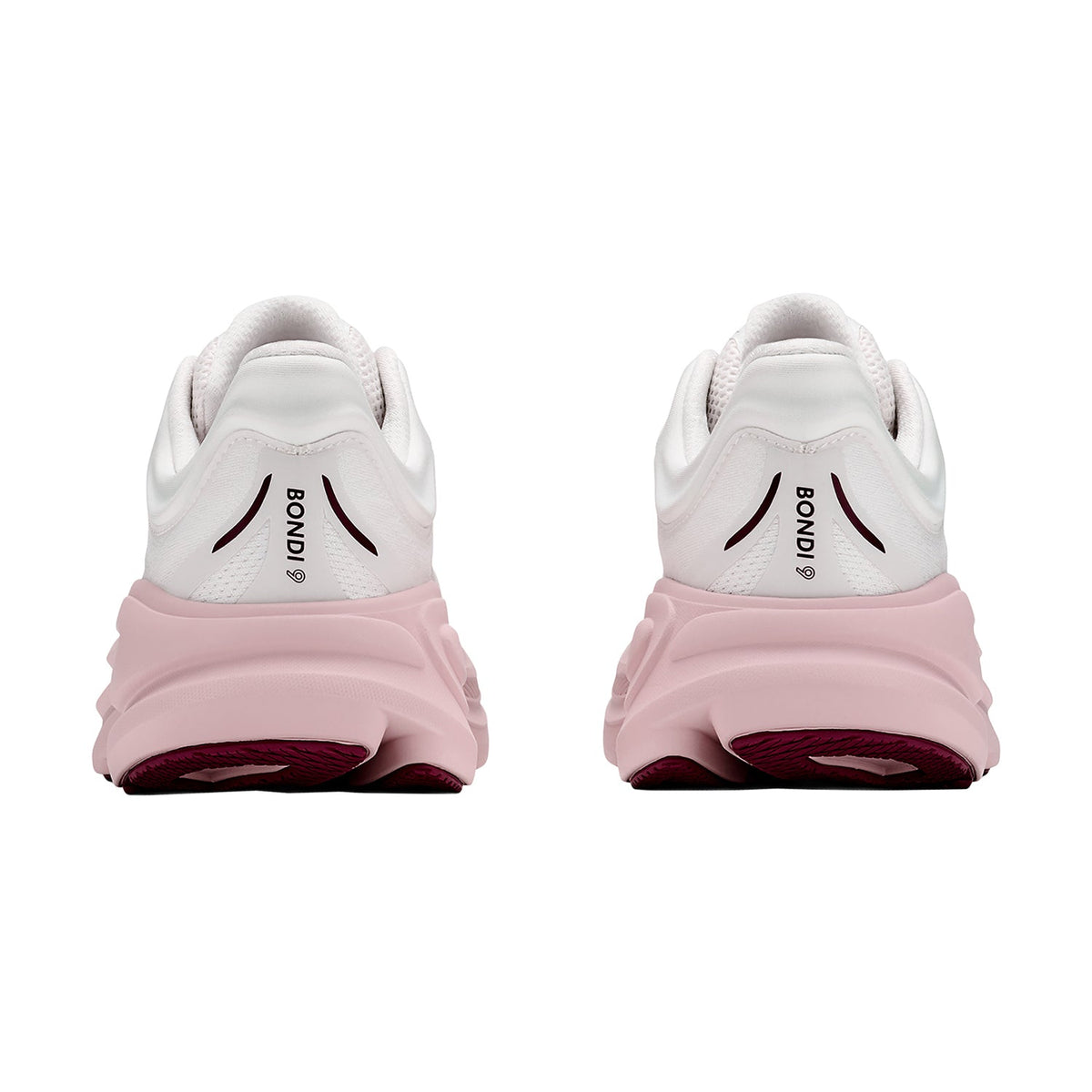 Hoka Bondi 9 Women's Athletic Shoes White/Pink Opal (Neutral Support)