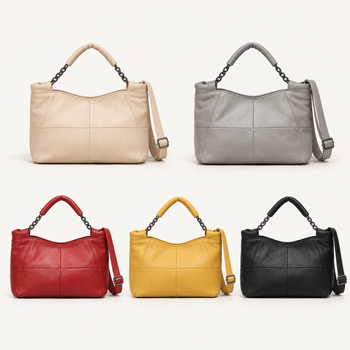 The Ortensia Leather Shoulder Bag