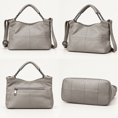 The Ortensia Leather Shoulder Bag