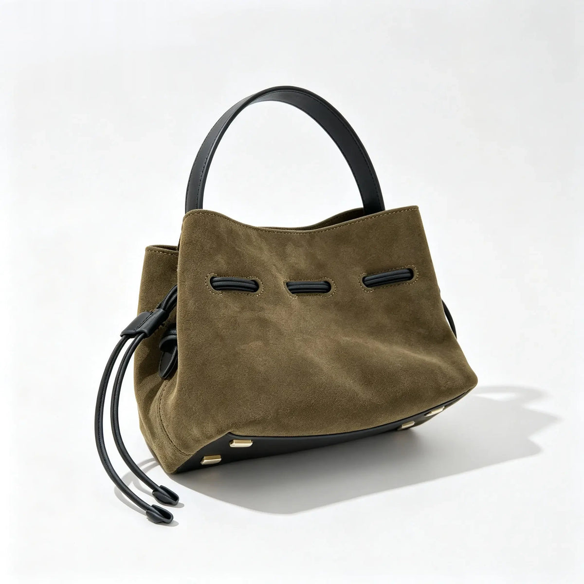 The Laccio Suede Bucket Bag