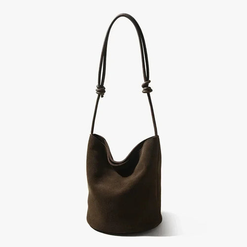 The Lanterna Suede Bucket Bag