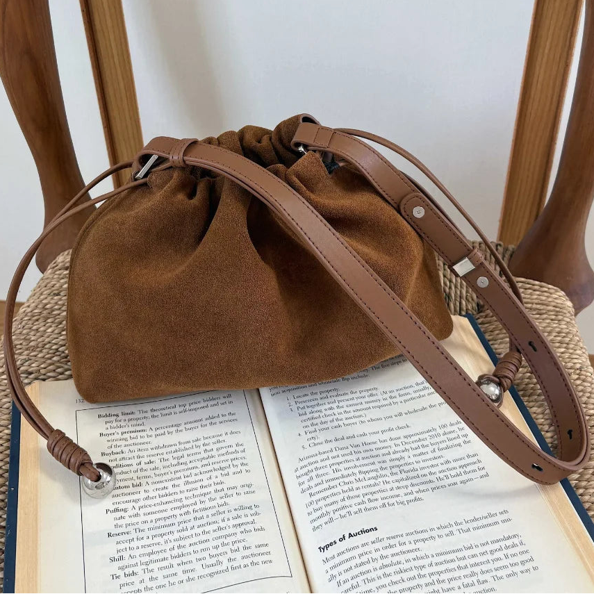 The Sacchetto Suede Drawstring Bag