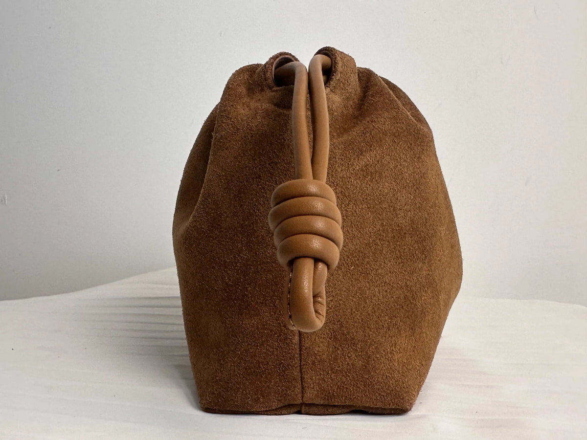 The Brezza Suede Pouch Bag