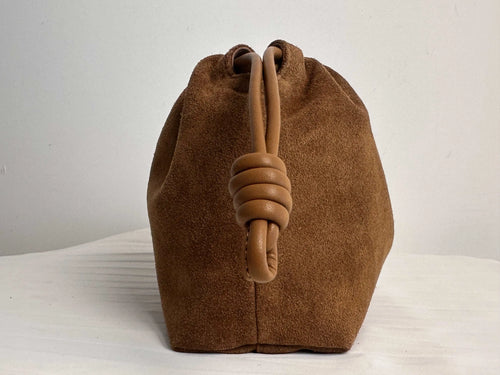 The Brezza Suede Pouch Bag