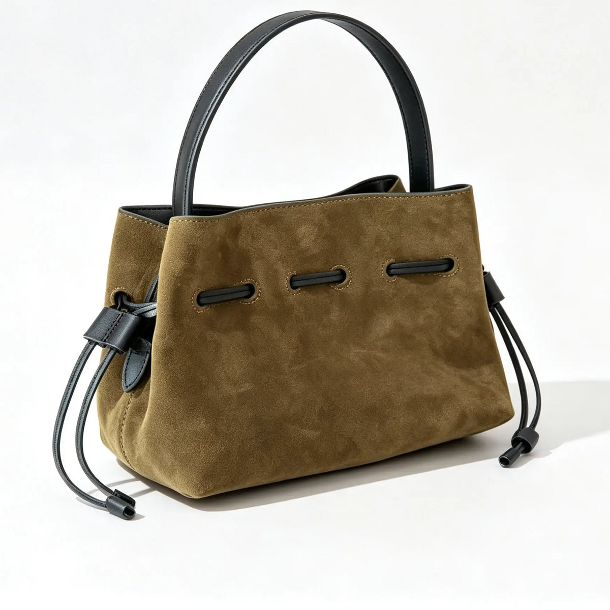 The Laccio Suede Bucket Bag