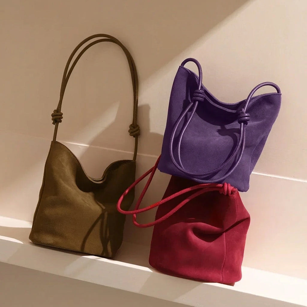 The Lanterna Suede Bucket Bag