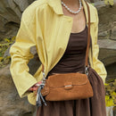 The Fiocco Suede Flap Bag