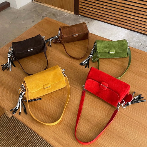 The Fiocco Suede Flap Bag