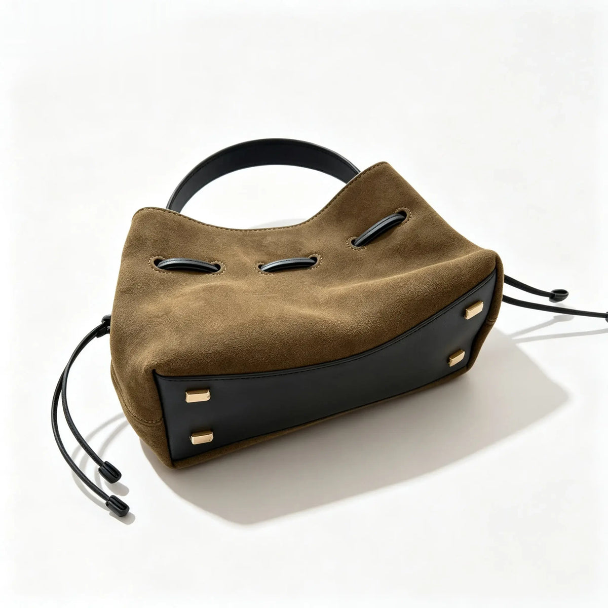 The Laccio Suede Bucket Bag