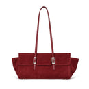 The Fibbia Suede Shoulder Bag
