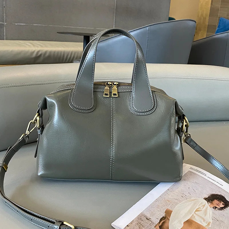 The Brera Leather Bowling Bag
