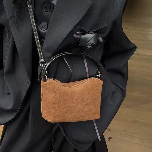 The Cannella Suede Top Handle