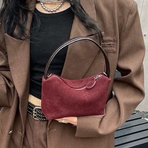 The Cannella Suede Top Handle