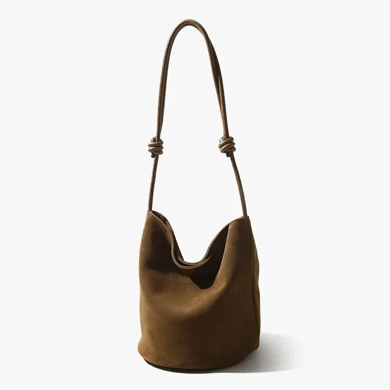 The Lanterna Suede Bucket Bag