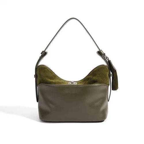 The Cesta Suede Bucket Bag