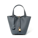 Genuine Leather Bucket Bag