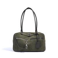 The Salvia Suede Shoulder Bag