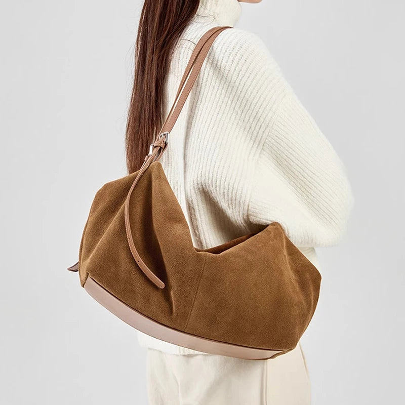 Suede Leather Shoulder Bag