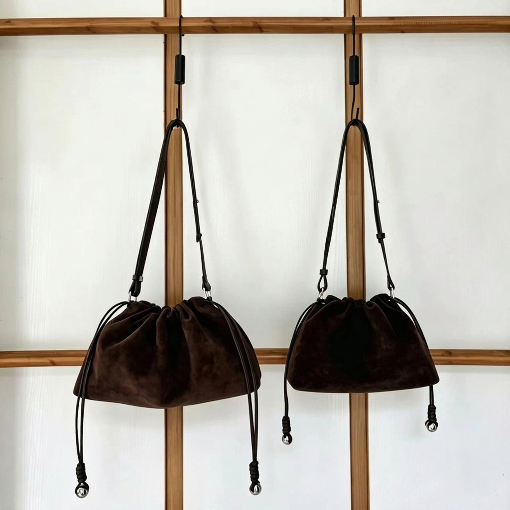 The Sacchetto Suede Drawstring Bag