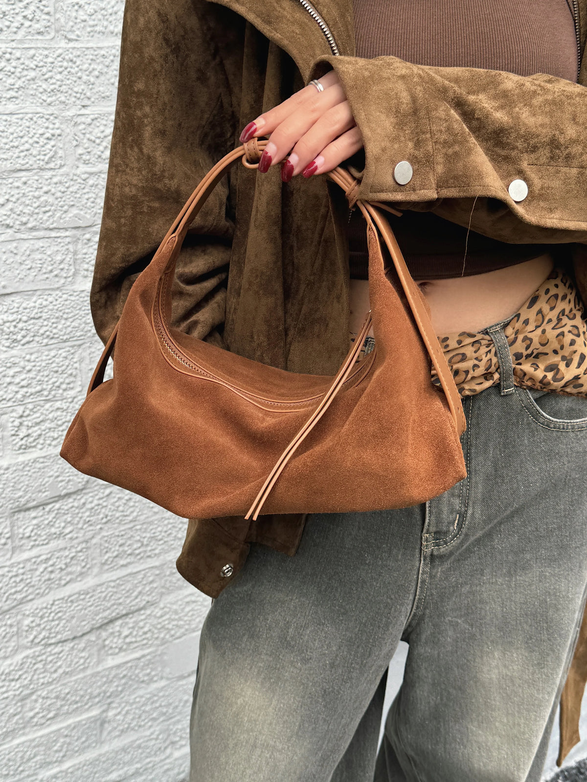 The Mirto Suede Shoulder Bag