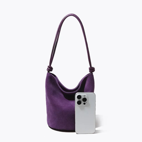 The Lanterna Suede Bucket Bag