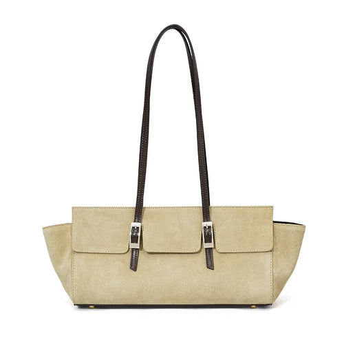 The Fibbia Suede Shoulder Bag