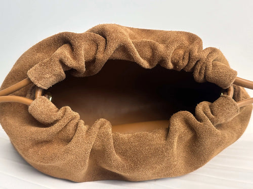 The Brezza Suede Pouch Bag