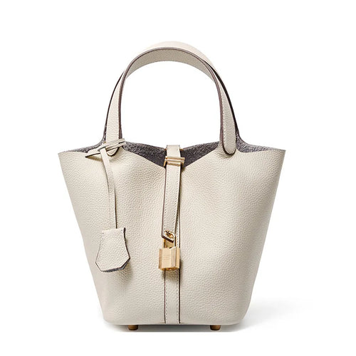 Genuine Leather Bucket Bag