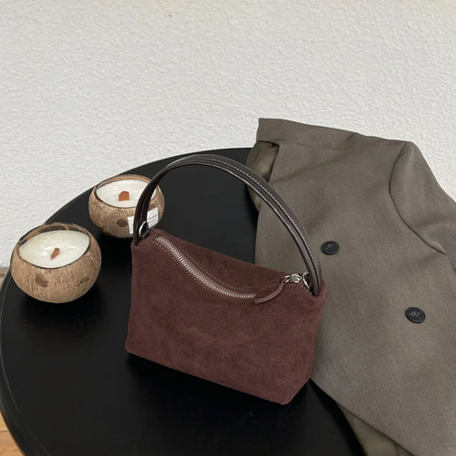 The Cannella Suede Top Handle