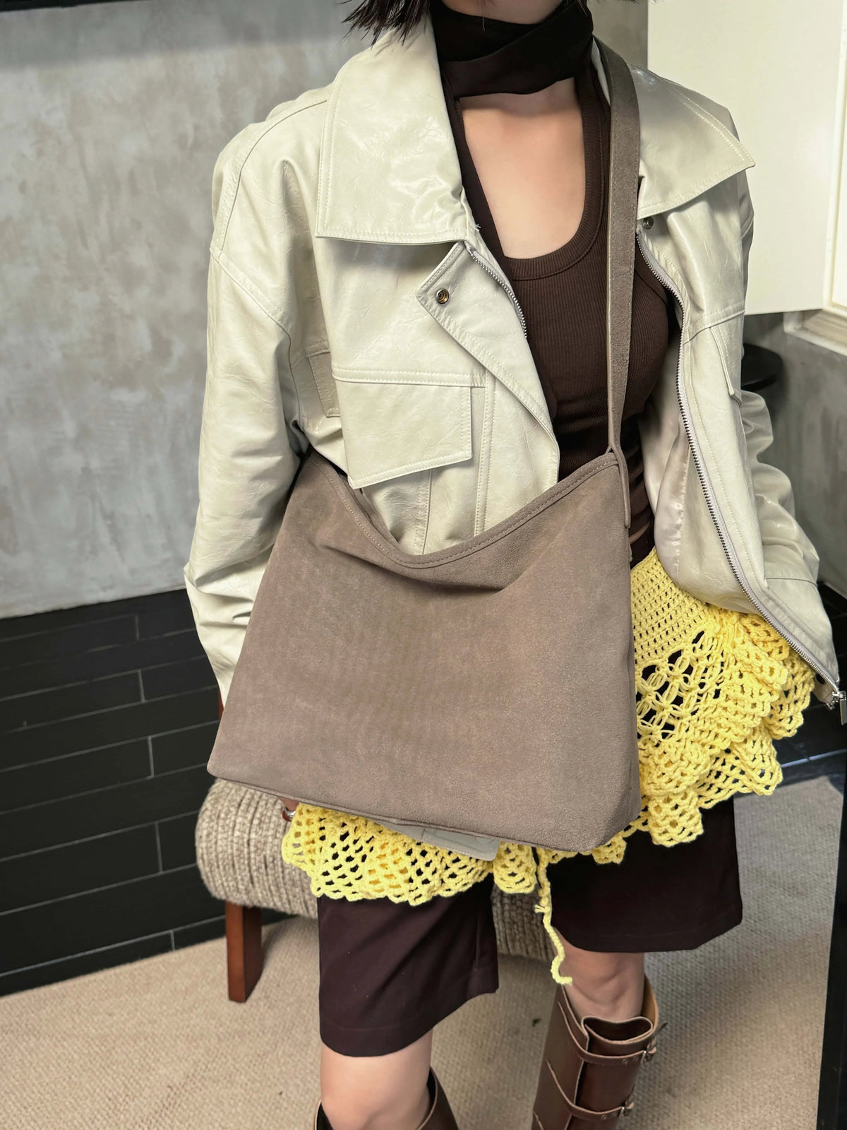 The Autunno Suede Hobo