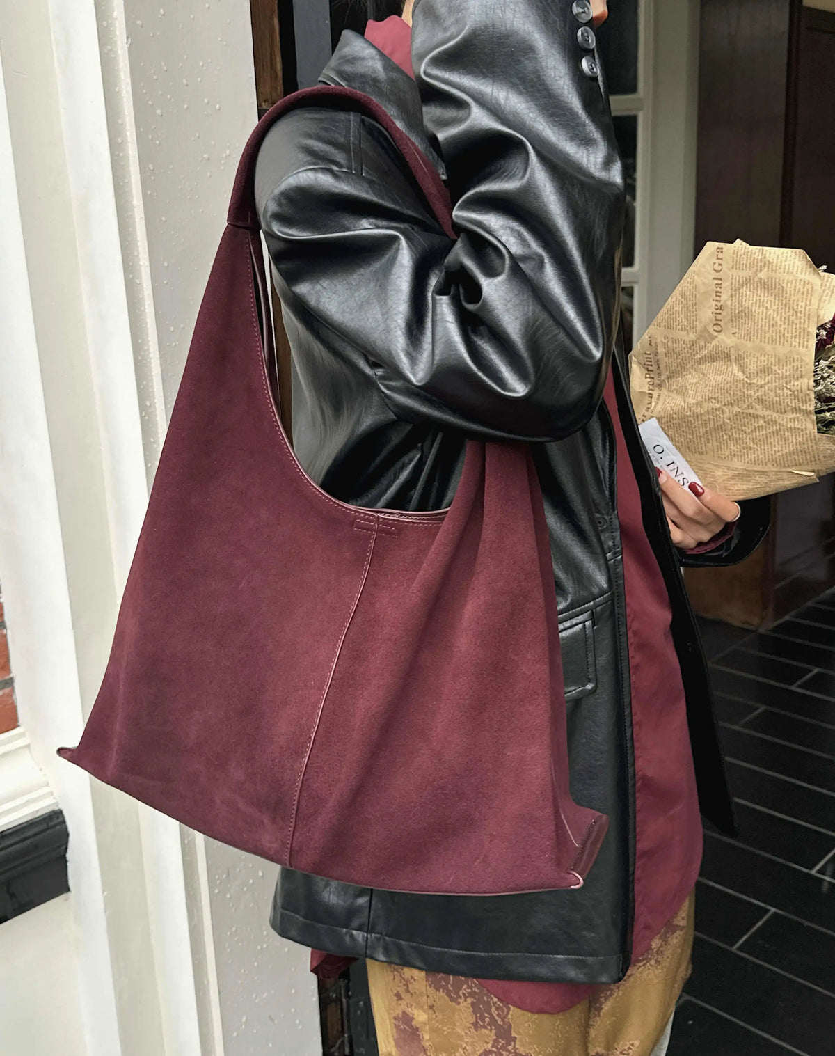 The Velluto Oversized Suede Hobo