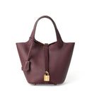 Genuine Leather Bucket Bag