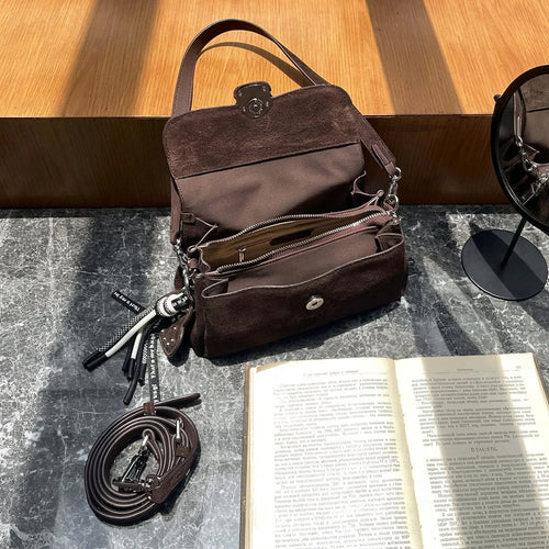 The Fiocco Suede Flap Bag