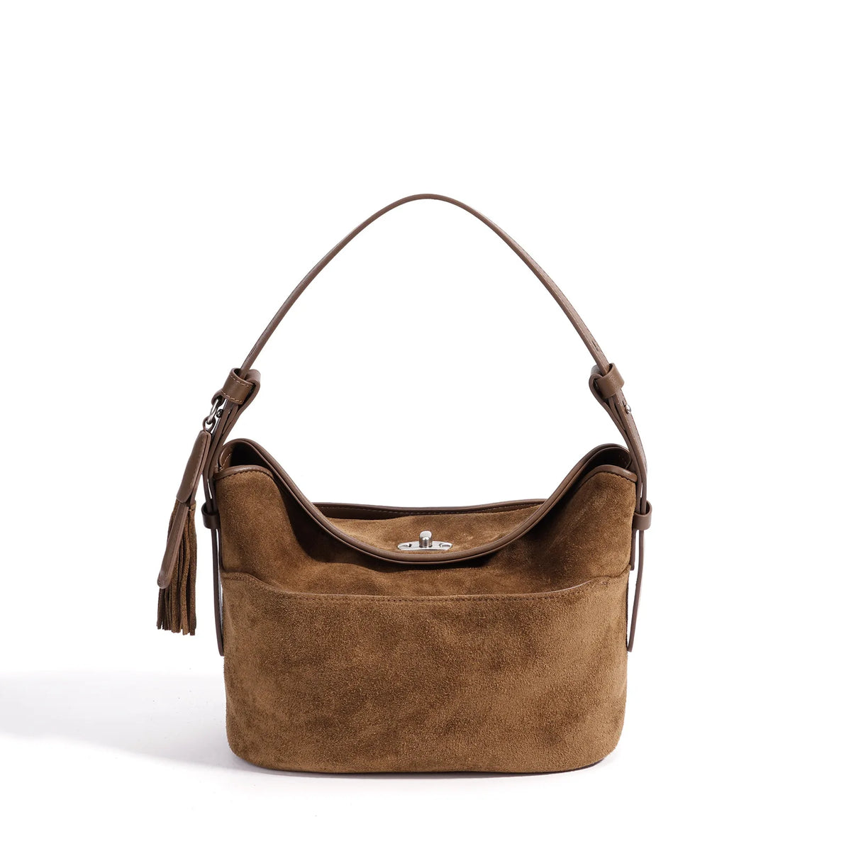 The Cesta Suede Bucket Bag