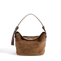 The Cesta Suede Bucket Bag