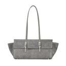 The Fibbia Suede Shoulder Bag