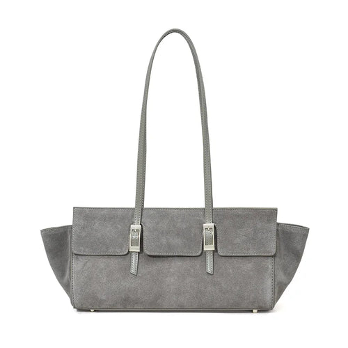 The Fibbia Suede Shoulder Bag
