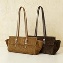 The Fibbia Suede Shoulder Bag