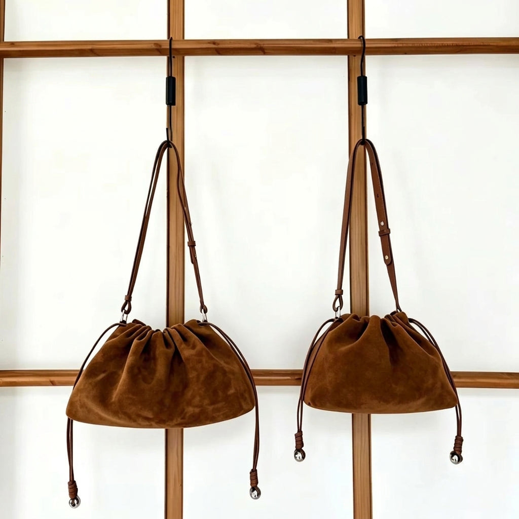 The Sacchetto Suede Drawstring Bag
