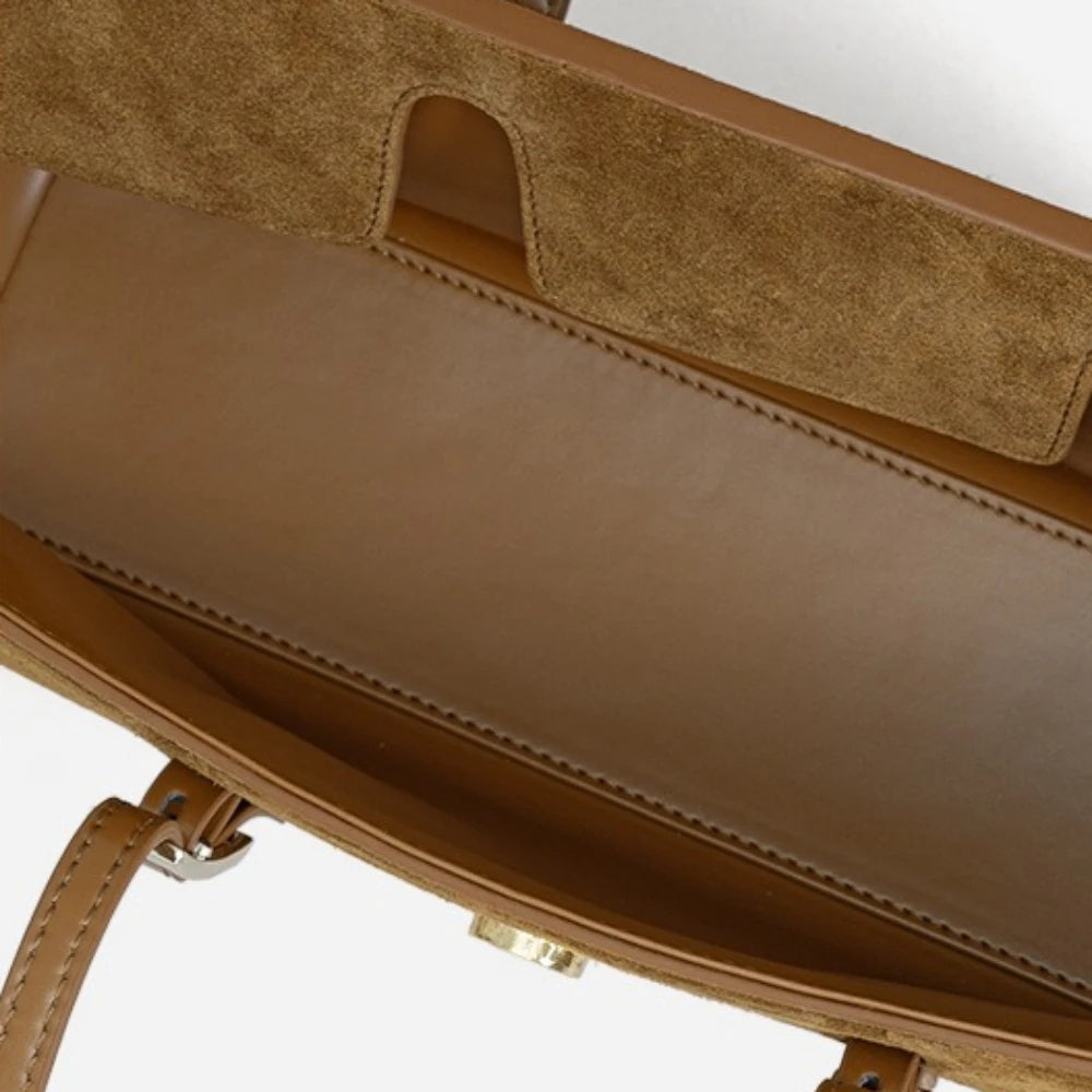 The Fibbia Suede Shoulder Bag