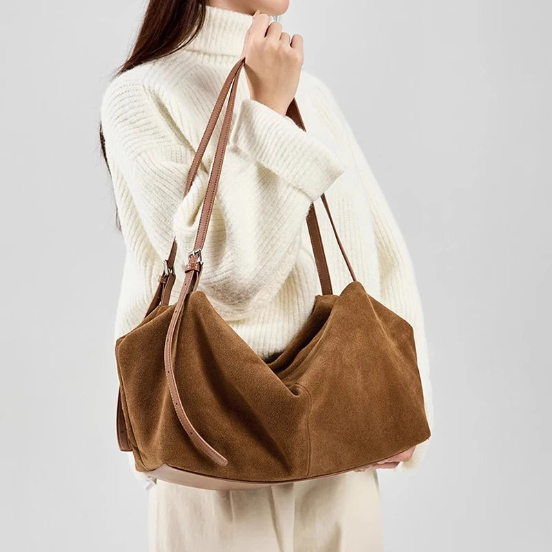 Suede Leather Shoulder Bag