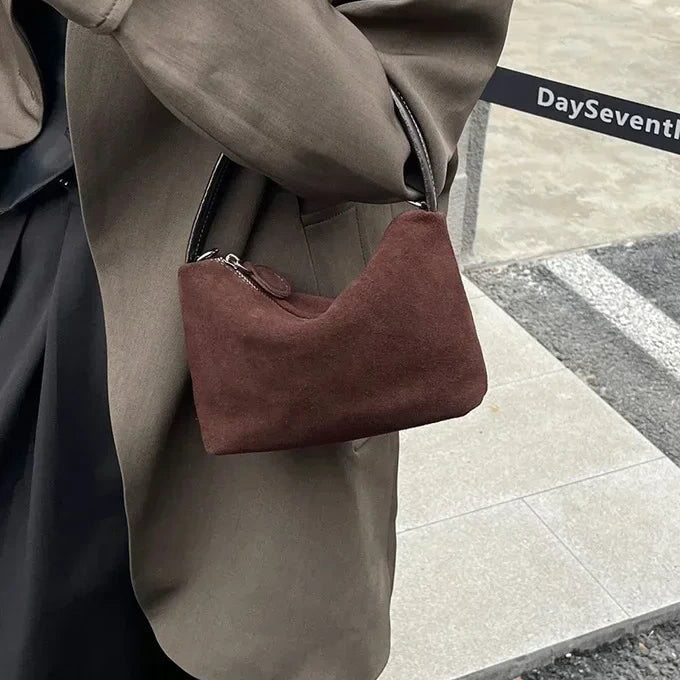 The Cannella Suede Top Handle