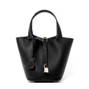 Genuine Leather Bucket Bag