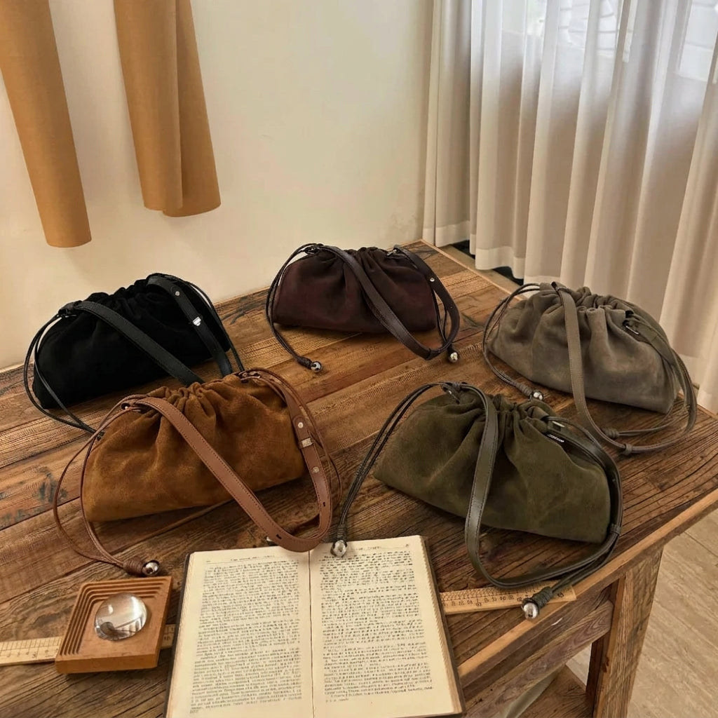 The Sacchetto Suede Drawstring Bag