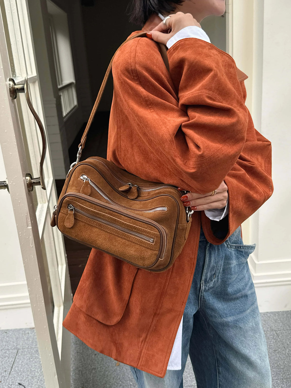 The Mosaico Suede Crossbody