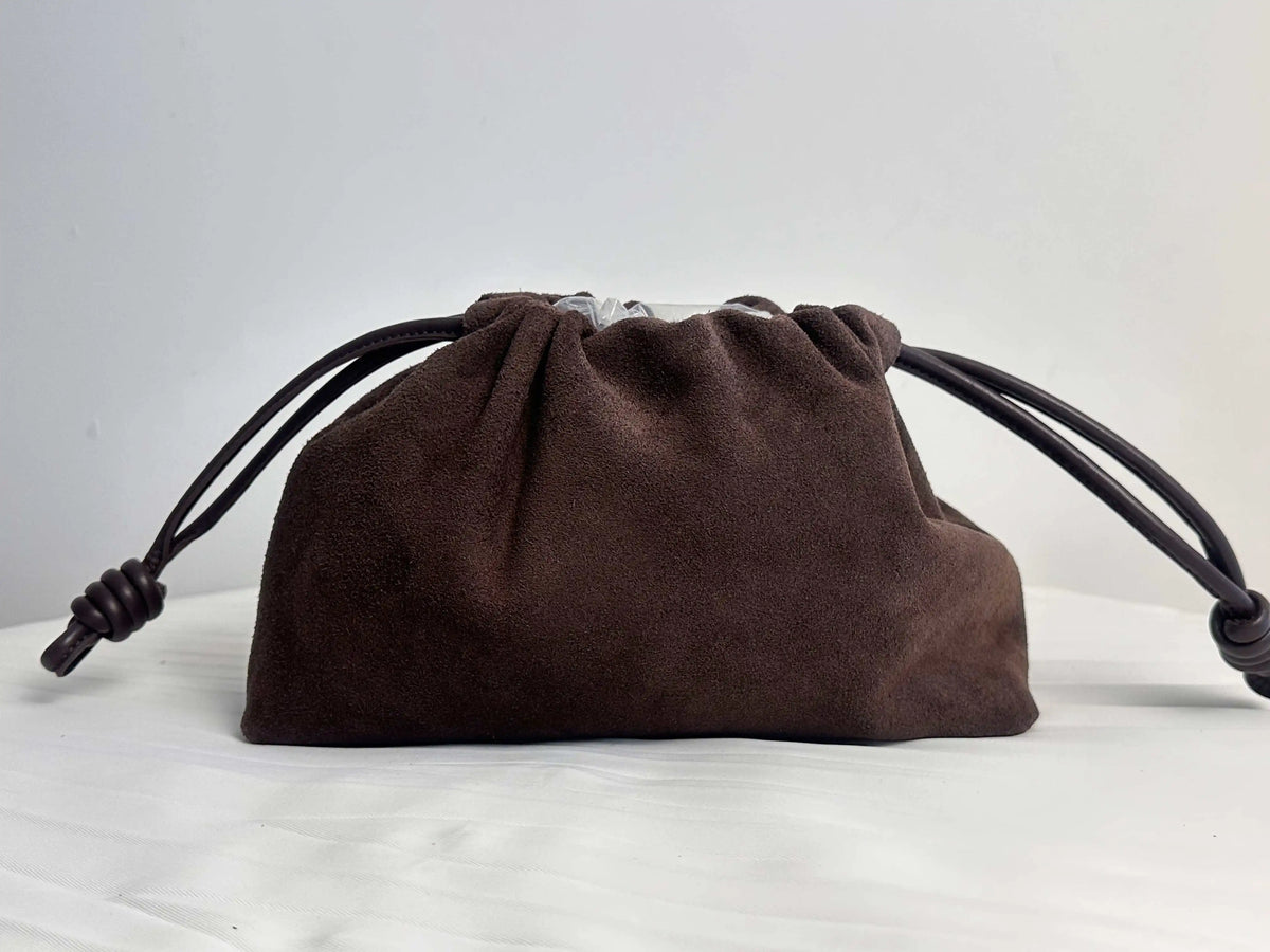 The Brezza Suede Pouch Bag