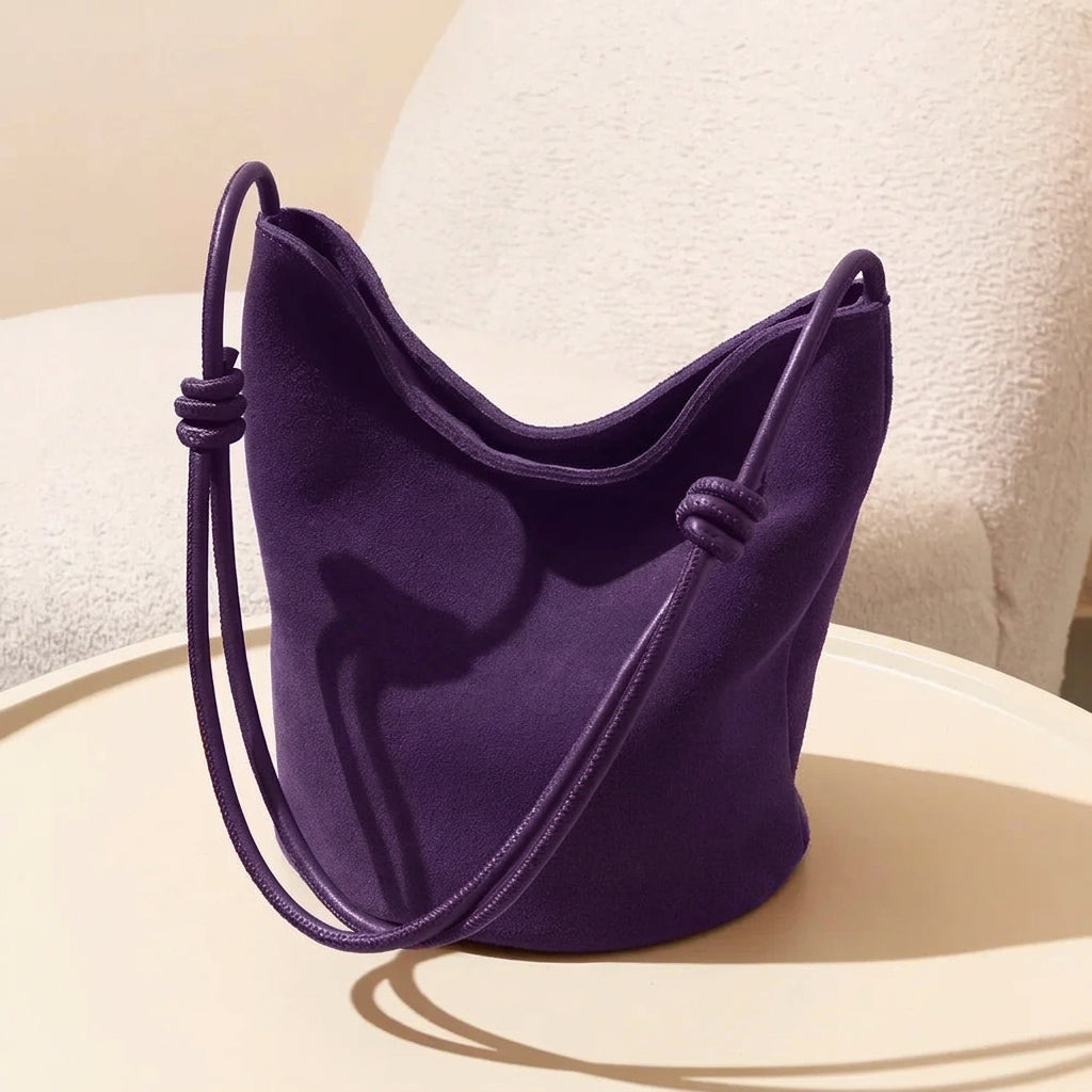 The Lanterna Suede Bucket Bag