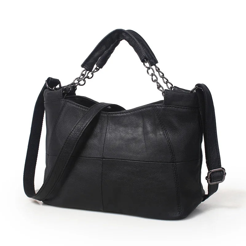 The Ortensia Leather Shoulder Bag