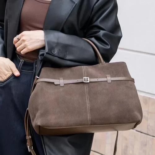 The Loggia Suede Satchel