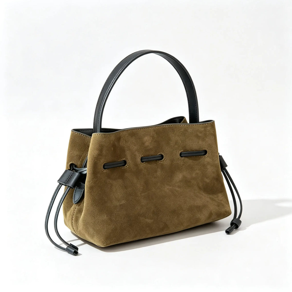 The Laccio Suede Bucket Bag